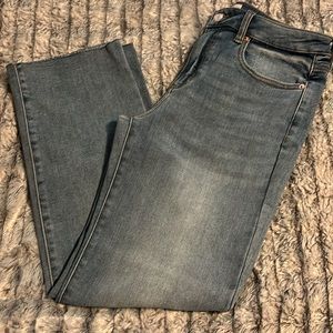 Sneak Peek Slim Straight Leg  High Rise Jeans